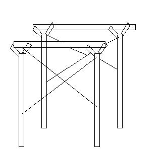 Seat Uprights with diagonal braces